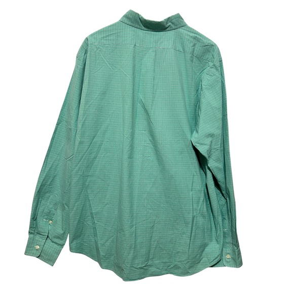 Ralph Lauren Men Button Down Shirt XXL Green Plaid Custom Fit Preppy Classic - Picture 2 of 6